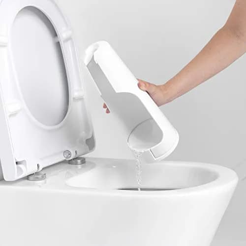 Brabantia ReNew Toilet Brush and Holder White | Corrosion Resistant, Discreet Holder, 42cm Height thumbnail 3