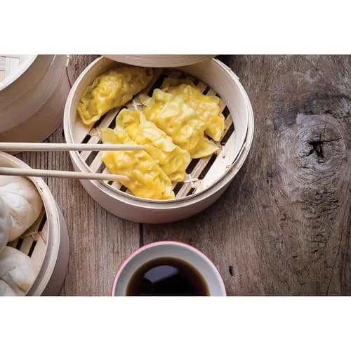 Helen's Asian Kitchen Bamboo Food Steamer With Lid, 6 Inch (15.2 cm) 2-Tier Basket | Authentic Asian Cooking thumbnail 6