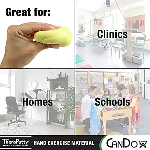 CanDo TheraPutty X-Soft Yellow 4 oz (113 g) | Hand Therapy & Rehabilitation Putty thumbnail 2