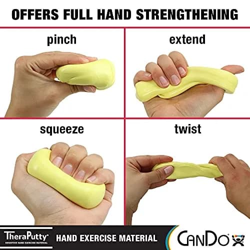 CanDo TheraPutty X-Soft Yellow 4 oz (113 g) | Hand Therapy & Rehabilitation Putty thumbnail 3