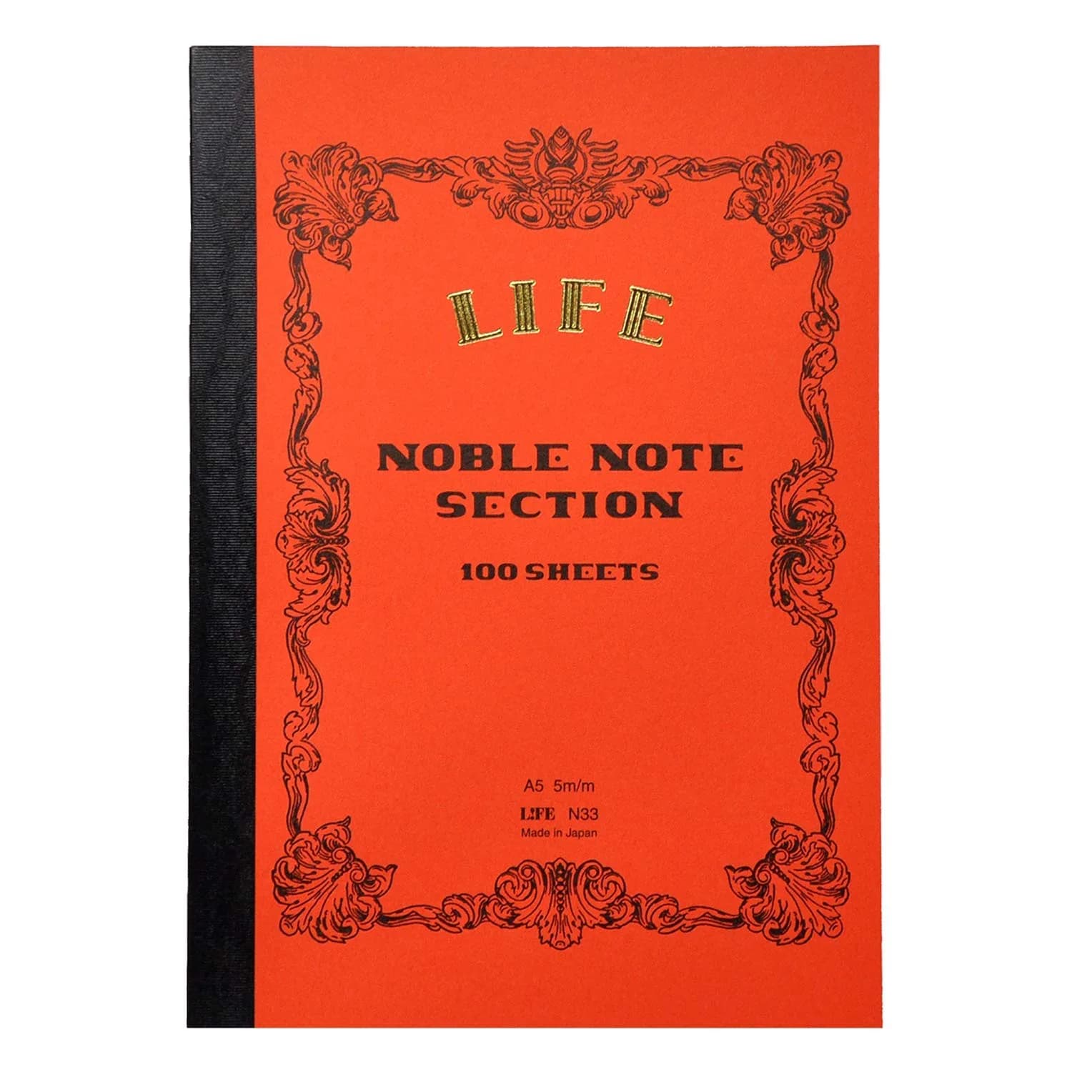 Life Noble Notebook Grid A5 21cm x 14.8cm (100 Pages) | Fountain Pen Friendly Paper — noble notebook