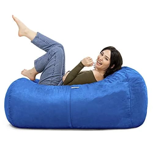 Jaxx Sofa Saxx 4-Foot Bean Bag Lounger, Blueberry | Plush Foam Support for Kids & Adults thumbnail 1