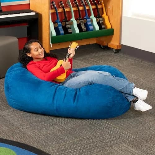 Jaxx Sofa Saxx 4-Foot Bean Bag Lounger, Blueberry | Plush Foam Support for Kids & Adults thumbnail 5