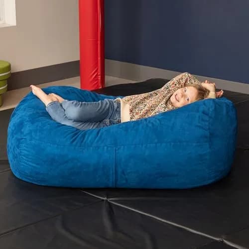 Jaxx Sofa Saxx 4-Foot Bean Bag Lounger, Blueberry | Plush Foam Support for Kids & Adults thumbnail 6
