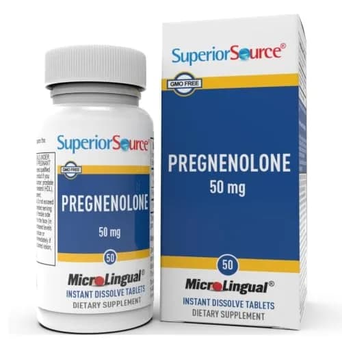 Superior Source Pregnenolone 50 mg | Sublingual Tablets for Hormone & Brain Support, 50 Count thumbnail 1