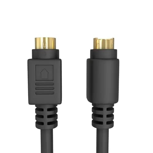 Cmple S Video Cable 25 ft SVHS 4-PIN Video Cable Mini Din S-Video Cord for Home Theater, Camcorder, DSS Receiver, DVD Player - Black | High-Quality 4-pin SVHS thumbnail 4