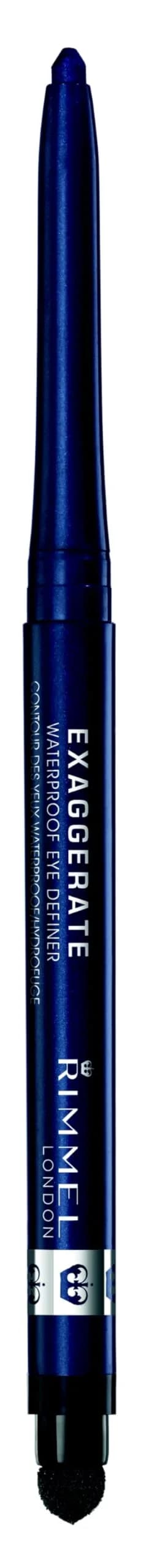 Rimmel London Exaggerate Waterproof Eye Definer Pencil - Deep Ocean 0.28g (0.01oz) | Built-in Smudger & Sharpener - main product image