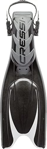 CressiFins, Black/Silver, XS/S | US Man 3-6 | US Lady 4-7 | EU 35/38 | Open-Heel Dive Fins with Channeling Power thumbnail 3
