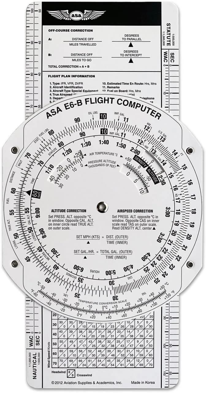 MY FLAG MY TAG ASA E6B Paper Flight Computer | Modern Flight Calculator - main product image