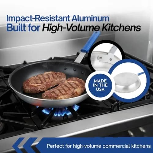 Vollrath 12" Wear-Ever CeramiGuard II Fry Pan with Cool Handle | Nonstick Aluminum Cookware thumbnail 4