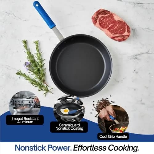 Vollrath 12" Wear-Ever CeramiGuard II Fry Pan with Cool Handle | Nonstick Aluminum Cookware thumbnail 5