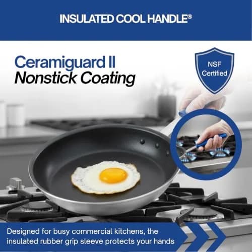 Vollrath 12" Wear-Ever CeramiGuard II Fry Pan with Cool Handle | Nonstick Aluminum Cookware thumbnail 3