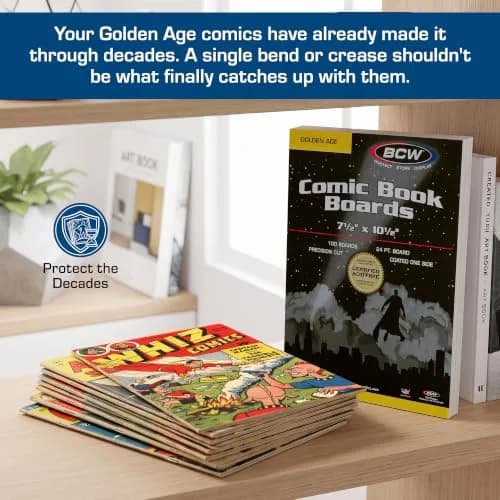 BCW Golden Age Comic Backing Boards 7.5 x 10.5 inches | Acid-Free Archival Support for Comics thumbnail 2