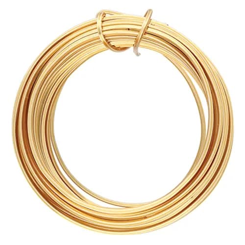 The Beadsmith Square Craft Wire - Soft Temper Beading Wire, Gold Color, 18 Gauge (0.04 inches / 1 mm), 4 Yards thumbnail 1