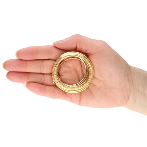 The Beadsmith Square Craft Wire - Soft Temper Beading Wire, Gold Color, 18 Gauge (0.04 inches / 1 mm), 4 Yards thumbnail 4