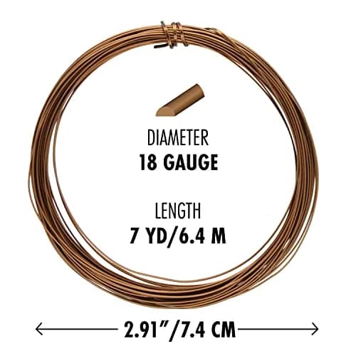 The Beadsmith Half-Round Jewelry Wire – Soft Temper Vintage Bronze, 18 Gauge, 7 Yards | Malleable & Tarnish Resistant thumbnail 4