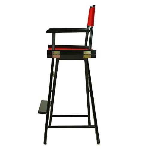 Casual Home 30" Director's Chair Black Frame with Red Canvas | Classic foldable design for versatile seating thumbnail 4