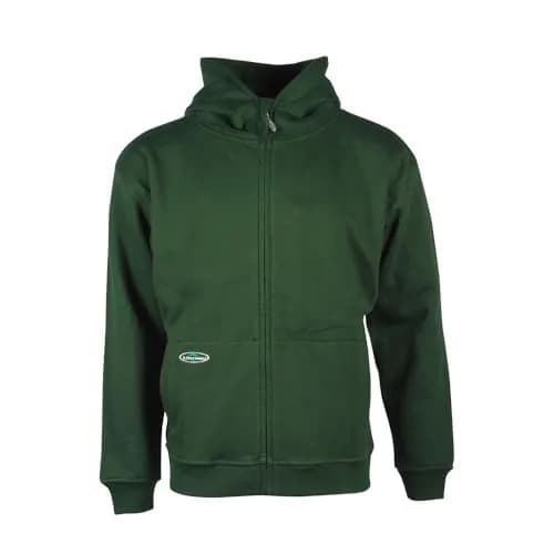 Arborwear Double-Thick Full Zip Hoodie for Men, Forest Green - Small | Heavyweight Cotton for Work & Cold thumbnail 1