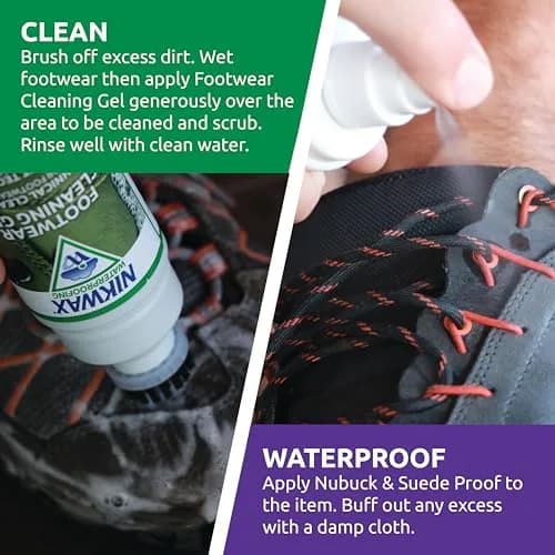 Nikwax Nubuck & Suede Proof DUO-Pack Waterproofing & Cleaning Spray 125ml | Restores DWR Water Repellency thumbnail 4