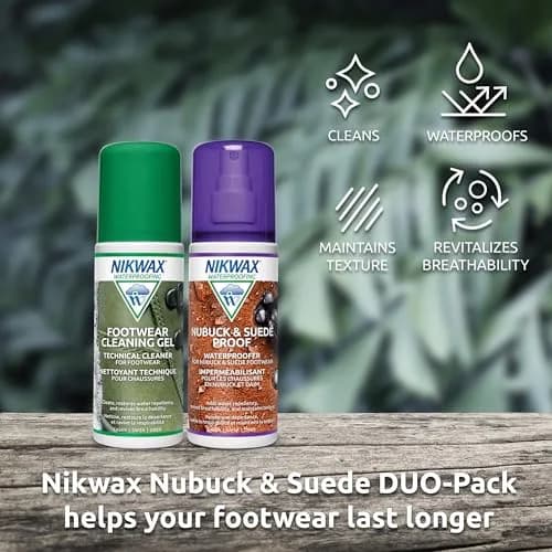 Nikwax Nubuck & Suede Proof DUO-Pack Waterproofing & Cleaning Spray 125ml | Restores DWR Water Repellency thumbnail 3