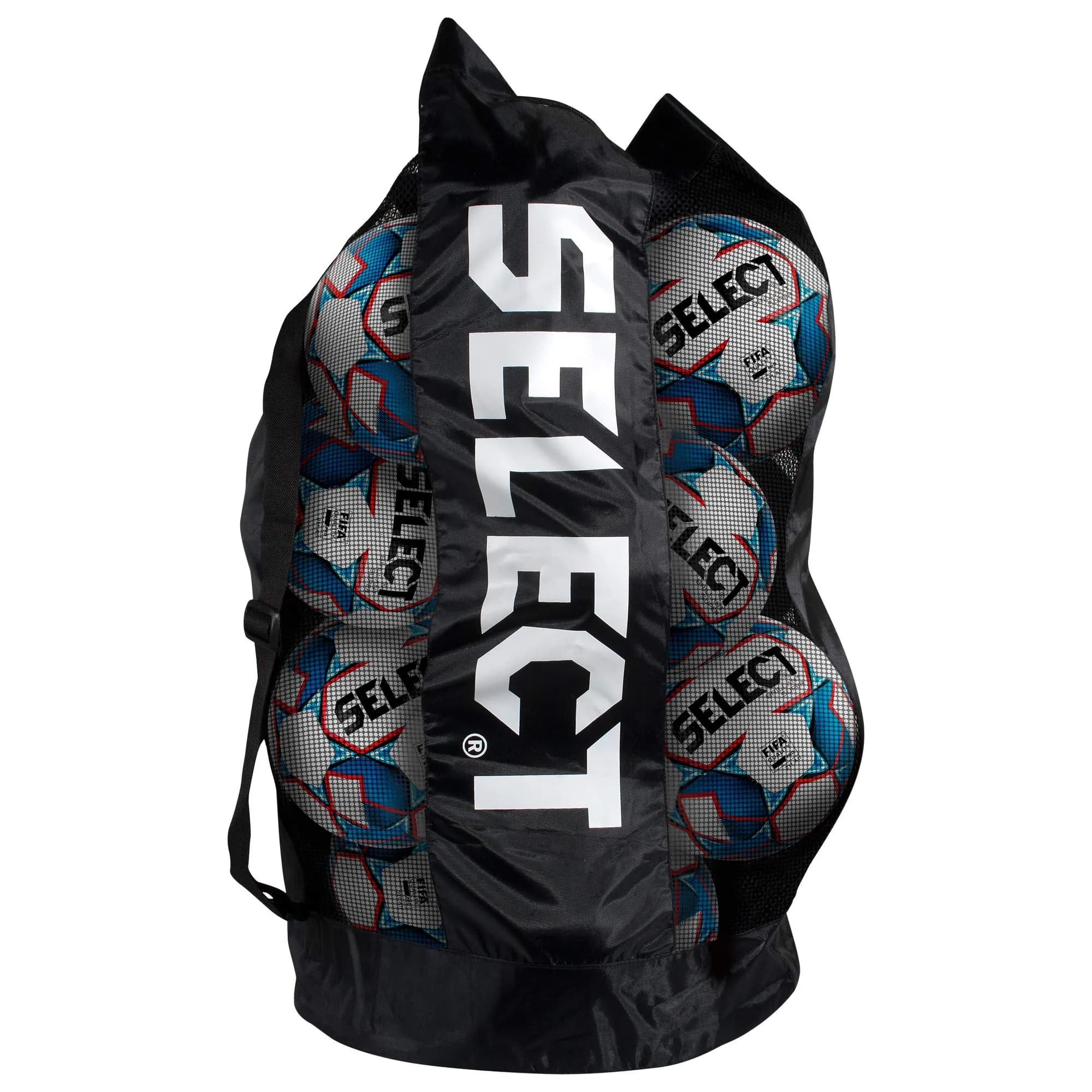 SELECT Duffle Ball Bag Black 12-Ball Capacity | Holds 12 Size 5 Soccer Balls — Black - 12-Ball