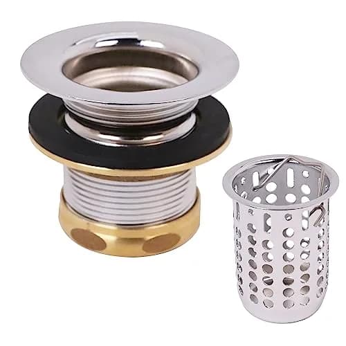 Westbrass Junior Bar and Laundry Sink Drain Assembly with Removable Strainer Basket, Polished Chrome 6.7cm (2-5/8 in.) thumbnail 1