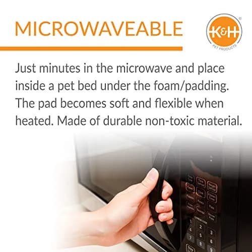 K&H Pet Products Microwavable Pet Bed Warmer Blue 9" x 9" | Safe Indoor/Outdoor Pet Warmth thumbnail 3