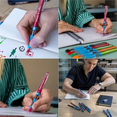 Schneider Slider Basic XB Ballpoint Pen, 1.4 mm, Red Ink, Box of 10 Pens | Smooth Viscoglide Ink Flow thumbnail 3
