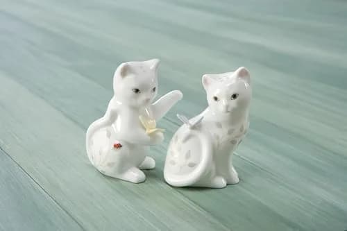 Lenox Butterfly Meadow Figural Kitten Salt and Pepper Set - 3.25" Porcelain Gift Boxed thumbnail 3