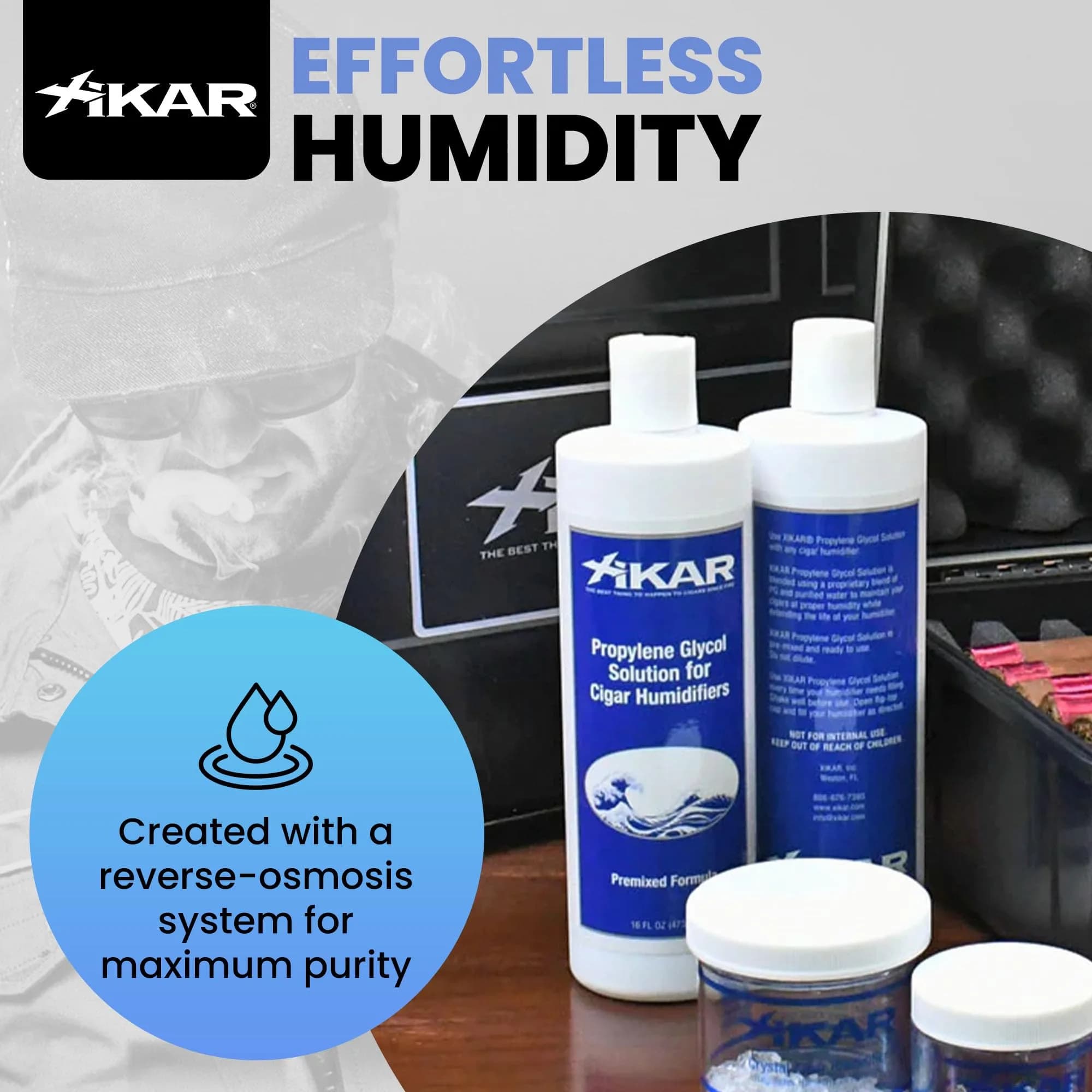 Xikar Humidor Solution Premium Pre-Mixed Propylene Glycol for 70% Relative Humidity 473ml (16 Fl Oz) - view 5