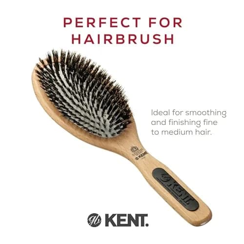 Kent PF07 Boar Bristle & Nylon Mix Cushion Brush 22.86 cm (9 in) | Detangles & Smooths Hair thumbnail 5