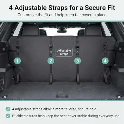 FH Group Red Universal Fit Rear Seat Cover | Protects Against Spills, Stains & Dirt thumbnail 4