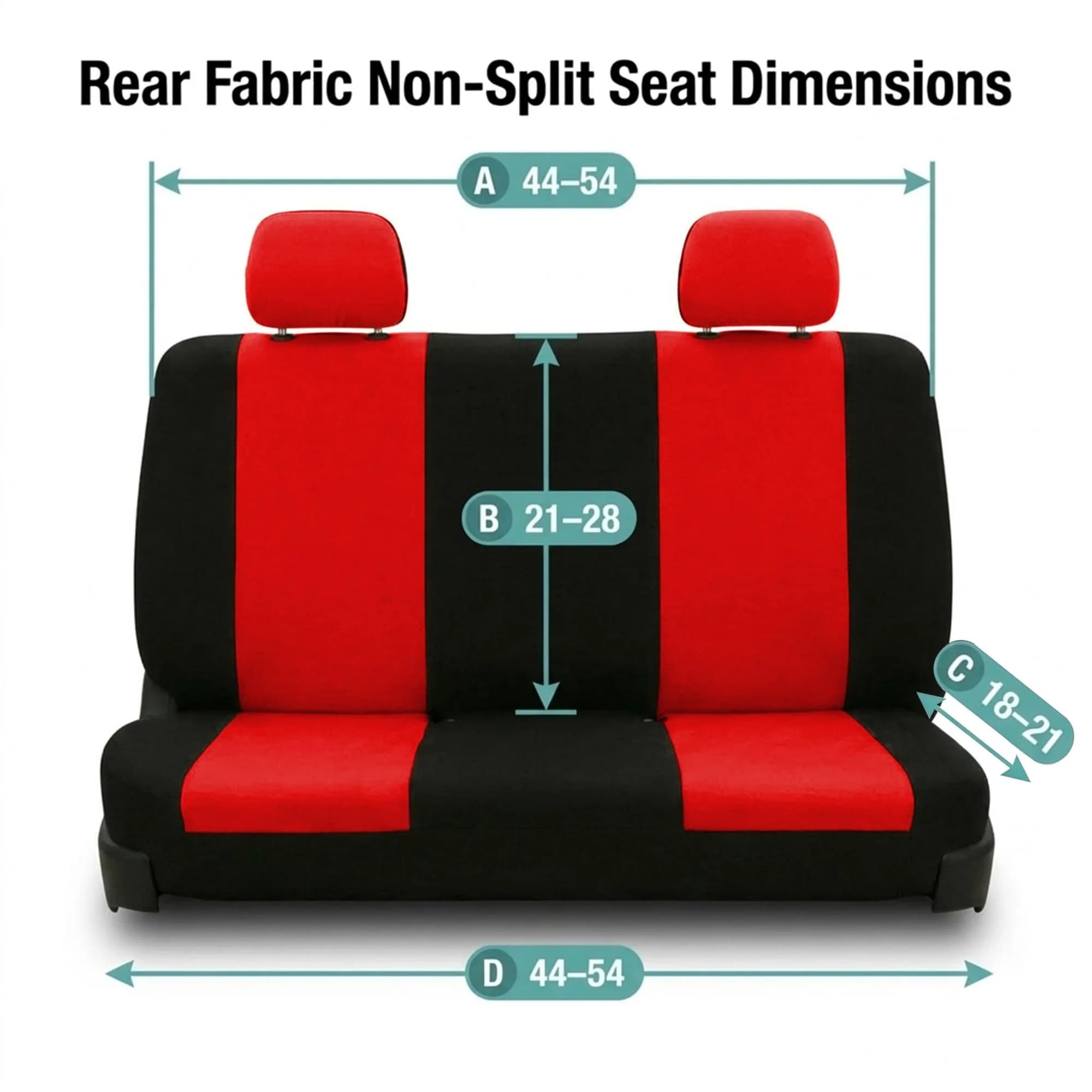 FH Group Red Universal Fit Rear Seat Cover | Protects Against Spills, Stains & Dirt - view 9