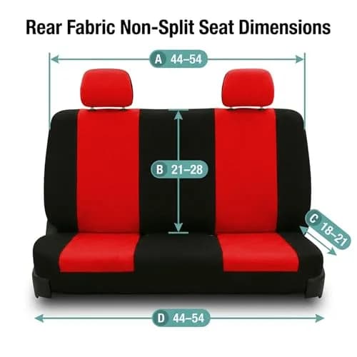 FH Group Red Universal Fit Rear Seat Cover | Protects Against Spills, Stains & Dirt thumbnail 9