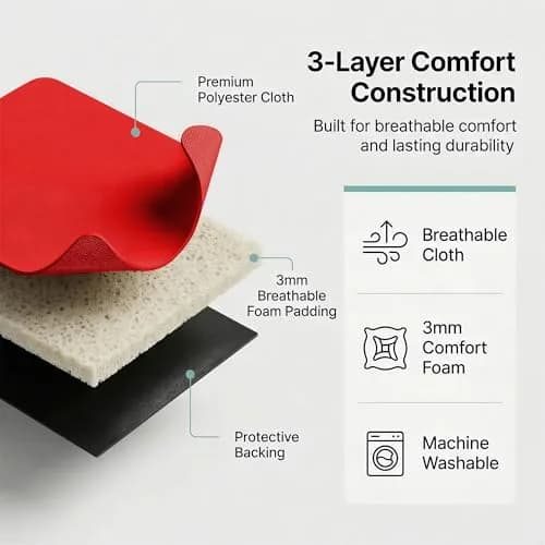 FH Group Red Universal Fit Rear Seat Cover | Protects Against Spills, Stains & Dirt thumbnail 3