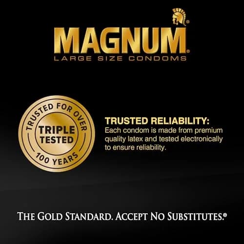 TROJAN Lubricated Magnum XL Large Size Condoms 12 Count | Extra Large Fit for Comfort & Protection thumbnail 4