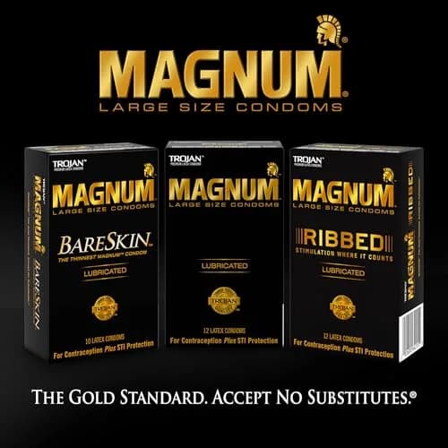 TROJAN Lubricated Magnum XL Large Size Condoms 12 Count | Extra Large Fit for Comfort & Protection thumbnail 5