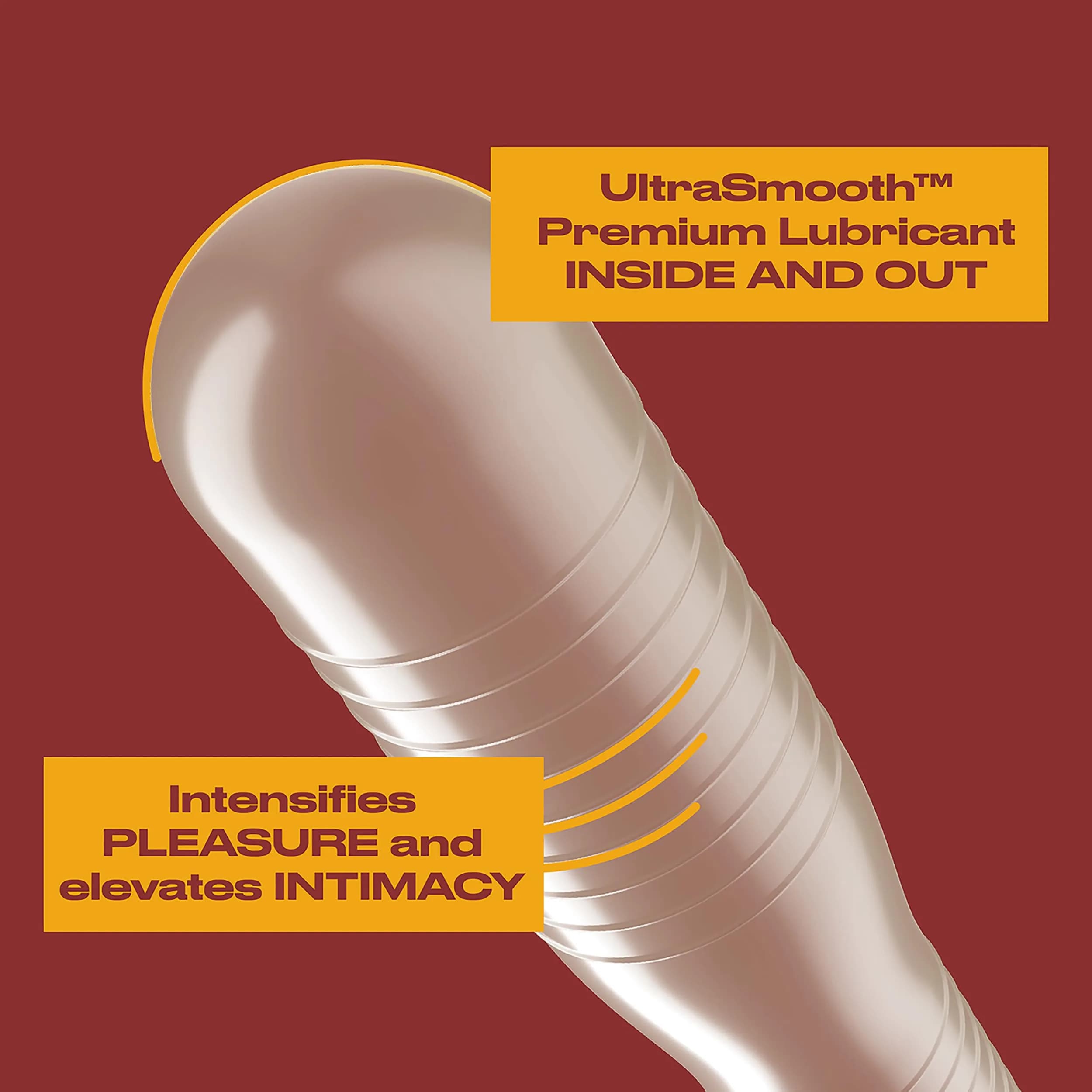 TROJAN Ultra Ribbed Ecstasy Lubricated Condoms, 10 Count Pack | Enhanced Sensation & Trusted Protection - view 4