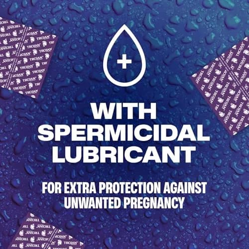 Trojan Her Pleasure Plus Spermicide Latex Lubricated Condoms, 12 Count | Ribbed & Contoured for Extra Sensation thumbnail 9