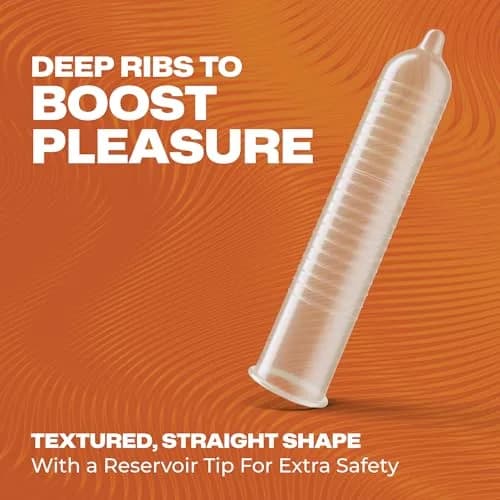 TROJAN Stimulations Ultra Ribbed Lubricated Condoms, 12 Count | Premium Latex for Enhanced Sensation thumbnail 3