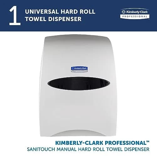 Kimberly-Clark Professional Sanitouch Manual Hard Roll Paper Towel Dispenser 1.5" | Touchless, Microban thumbnail 2