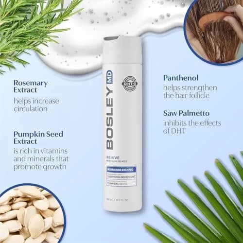 BosleyMD BosRevive Nourishing Shampoo for Thinning Hair – Sulfate-Free, 10.1 Fl Oz | Supports Healthy Growth thumbnail 4