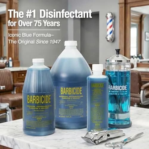 BARBICIDE Disinfectant Concentrate 473ml (16 Fl Oz) | EPA-Registered Hospital-Grade Germicide for Salons & Barbershops | Anti-Rust Solution for Tools thumbnail 2