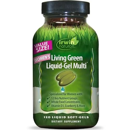 Irwin Naturals Women’s Living Green Liquid-Gel Multivitamins | 120 Softgels for Women’s Vitality & Energy thumbnail 1