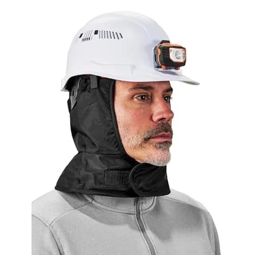 Ergodyne Shoulder Length Hard Hat Liner Black | Water-Resistant, Fleece, One Size US thumbnail 7