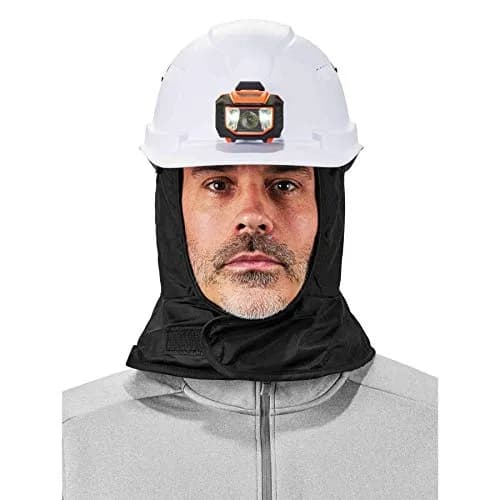 Ergodyne Shoulder Length Hard Hat Liner Black | Water-Resistant, Fleece, One Size US thumbnail 8