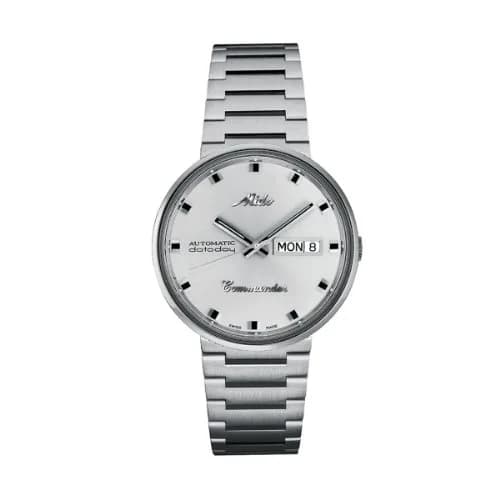 MIDO Commander 1959 Swiss Automatic Watch for Men - Silver Dial - 37mm Case - Stainless Steel Bracelet thumbnail 1