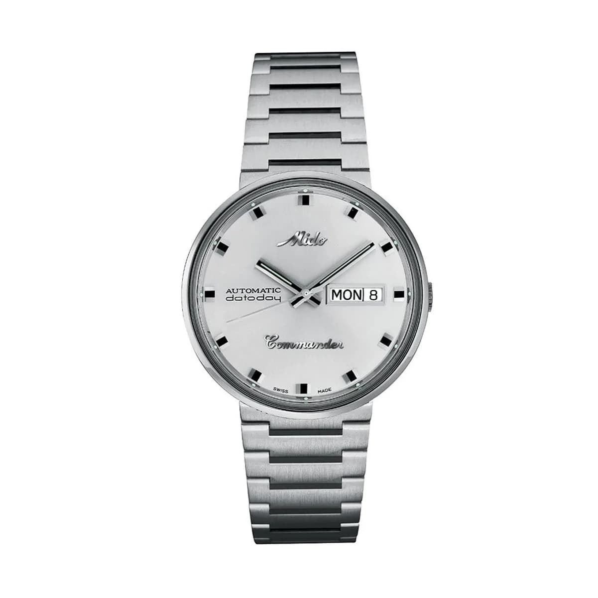 MIDO Commander 1959 Swiss Automatic Watch for Men - Silver Dial - 37mm Case - Stainless Steel Bracelet - main product image