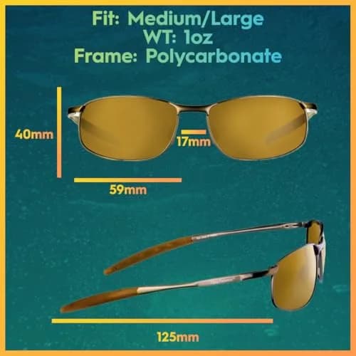 Flying Fisherman San Jose Polarized Sunglasses | 128mm Arm Length, 59mm Lens Width, 17.7mm Bridge Width thumbnail 3