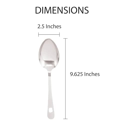 HIC Kitchen Solid Serving Spoon, Japanese Stainless Steel, 24 cm (9.6 inches) | Authentic Import for Indian Kitchens thumbnail 3